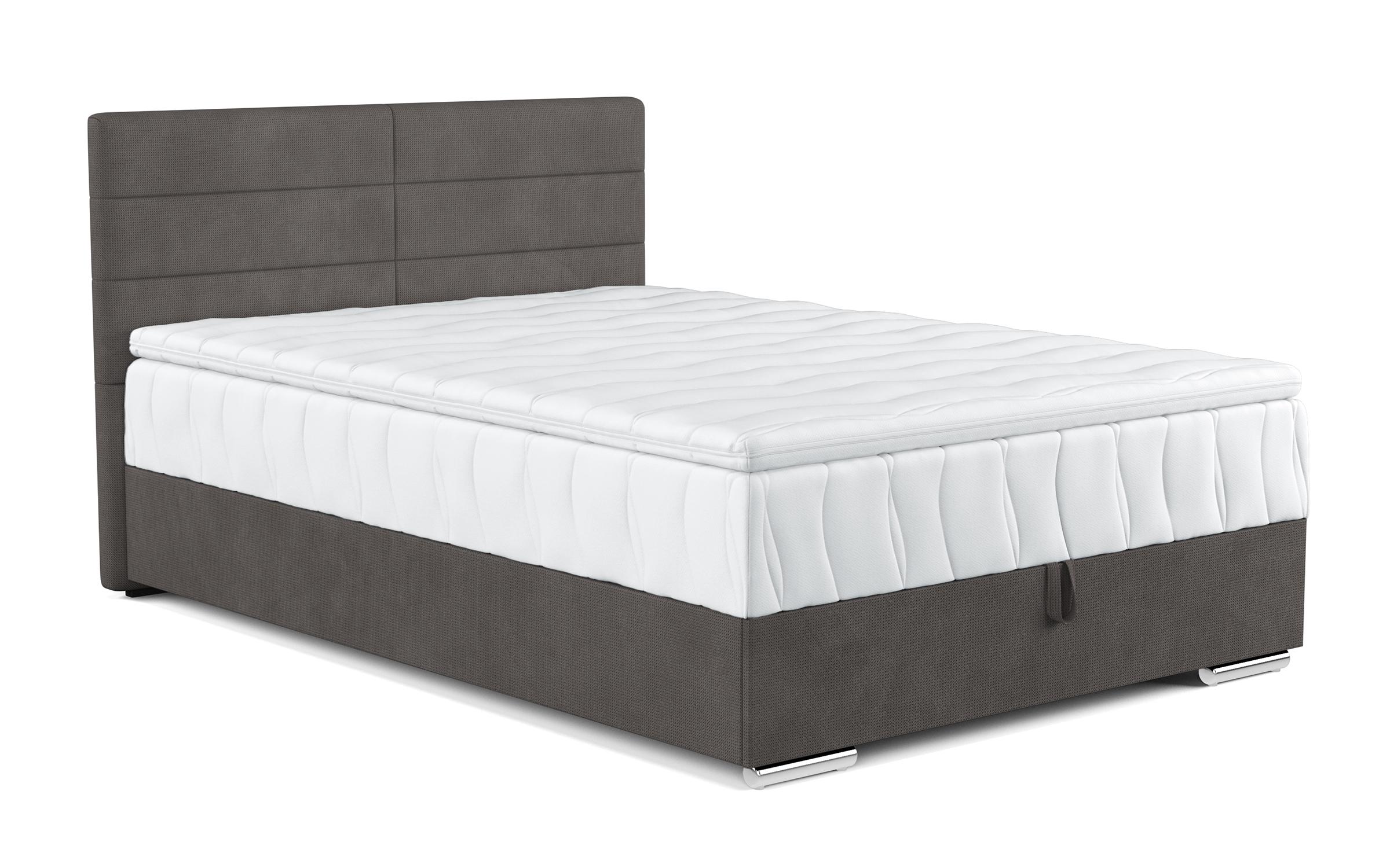 Κρεβάτι Boxspring + ανώστρωμα Vindi  120/200, γκρι  5